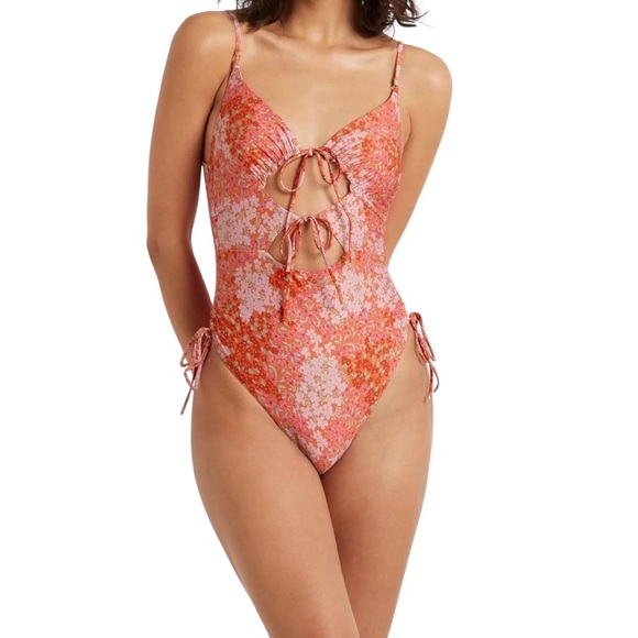 Bond Eye Australia Garden Floral Tied Together One Piece Swimsuit - Picture 1 of 9